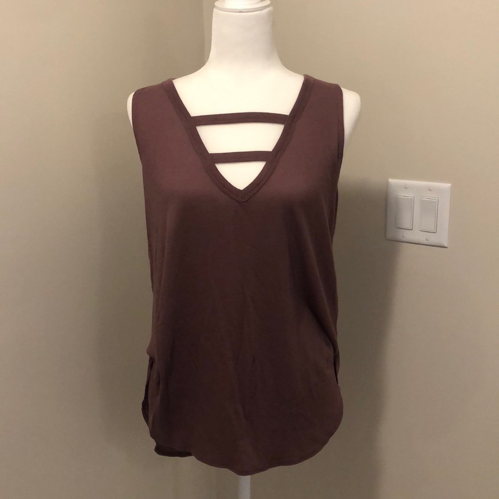 Express High Low V Neck Tank Top